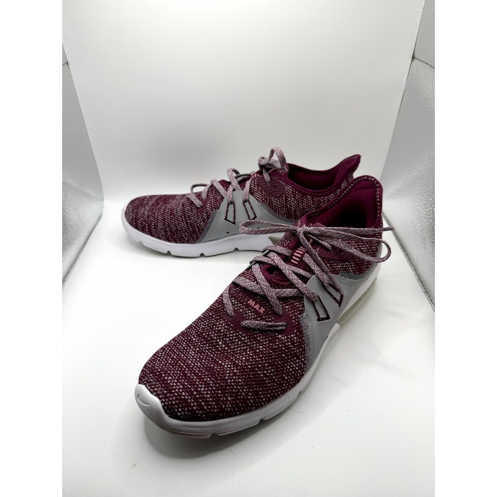 Nike Air Max Sequent 3 Bordeaux 908993-606 Womens 10 Sneaker Red Running Shoes